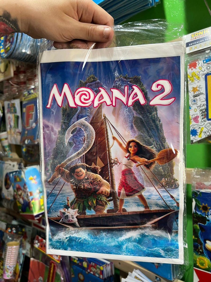 Bolsas de dulces plasticas moana paquete x 6 unidades