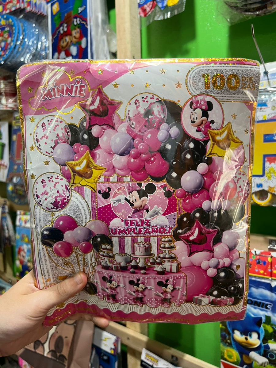 Set decoracion Minnie Mouse rosada
