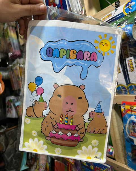Bolsas de dulces plasticas Capibara paquete x 6 unidades