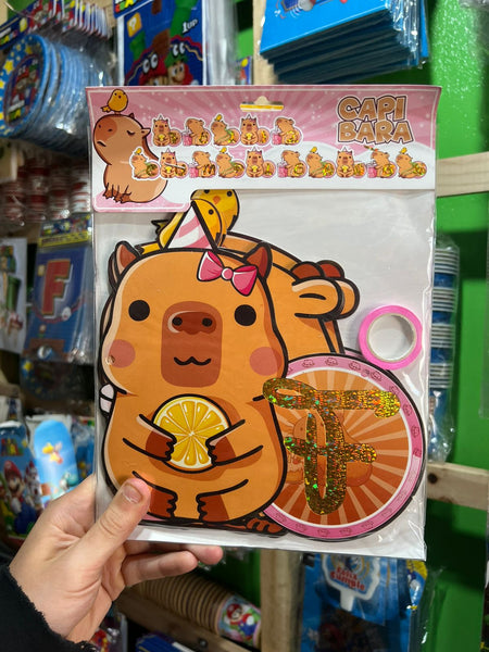 Banderin de cumpleaños Capibara Premium