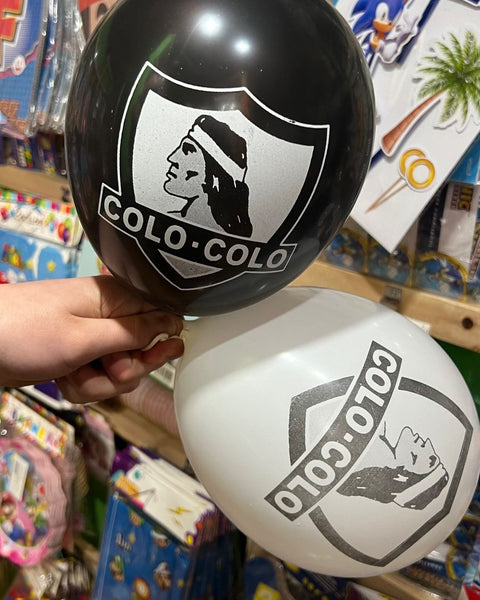 Globos latex impresos colo colo paquete X 12 unidades