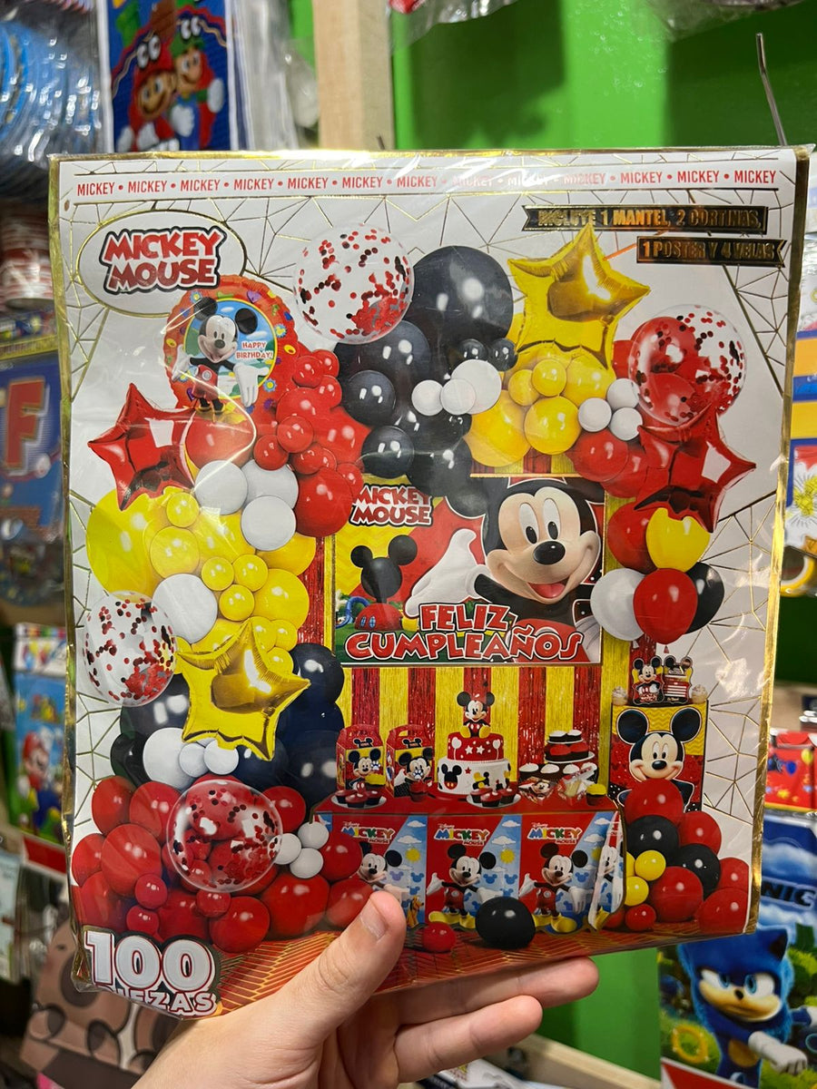Set decoracion Mickey Mouse rojo