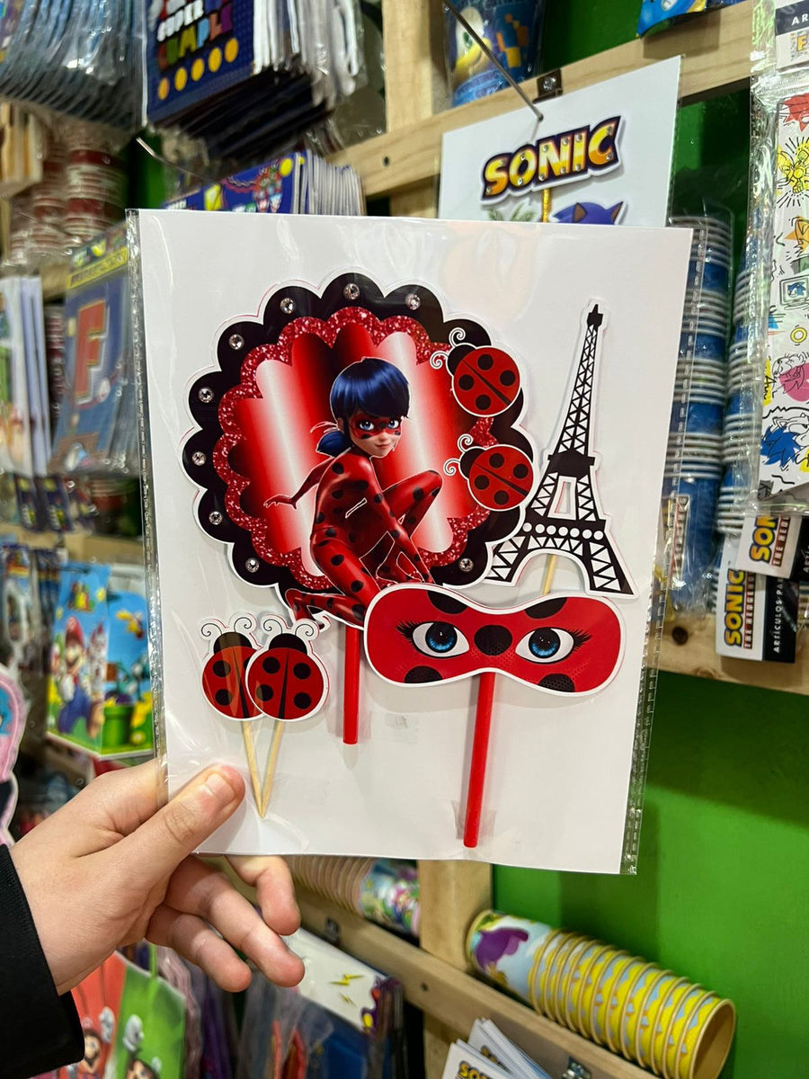 Topper para torta Lady bug