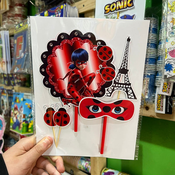 Topper para torta Lady bug