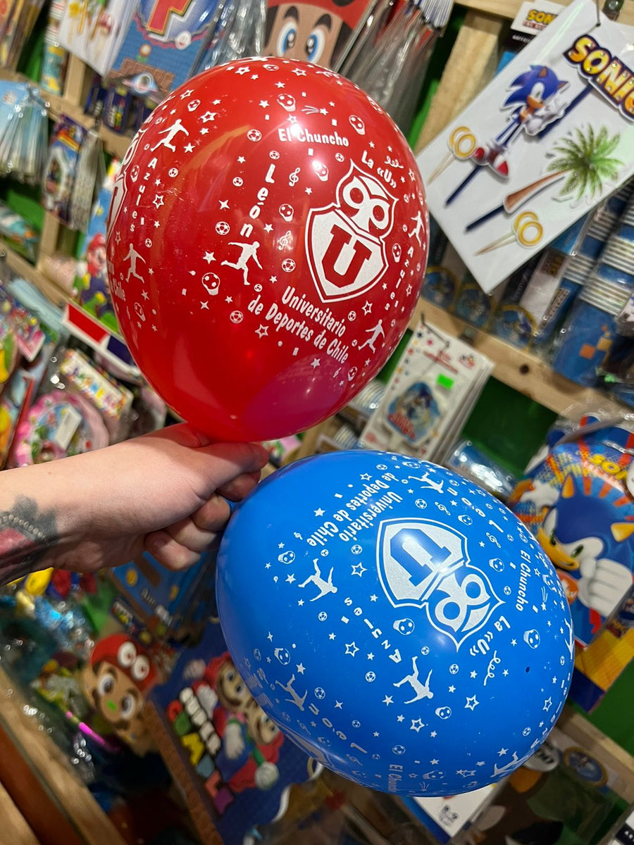 Globos latex Universidad de Chile X 12 unidades