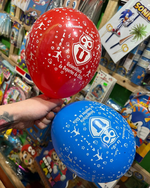 Globos latex Universidad de Chile X 12 unidades