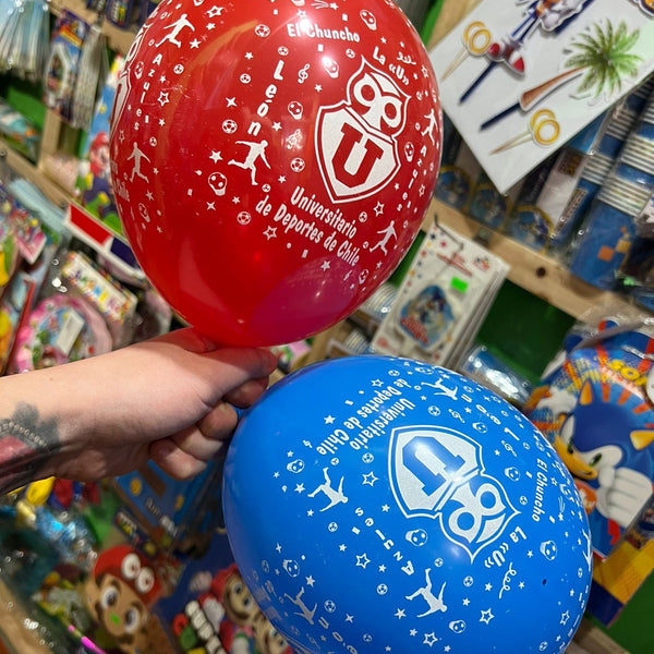 Globos latex Universidad de Chile X 12 unidades