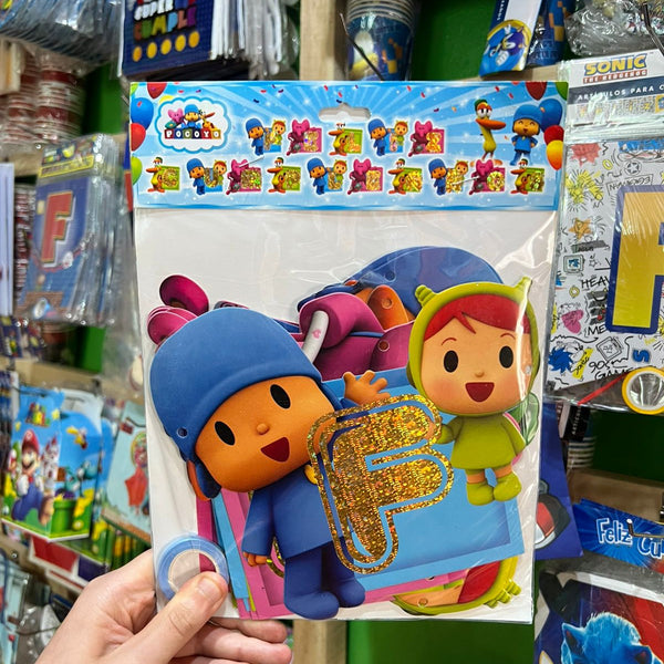 Banderin de feliz cumpleaños Pocoyo