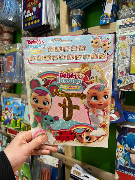 Banderin de feliz cumpleaños bebes llorones