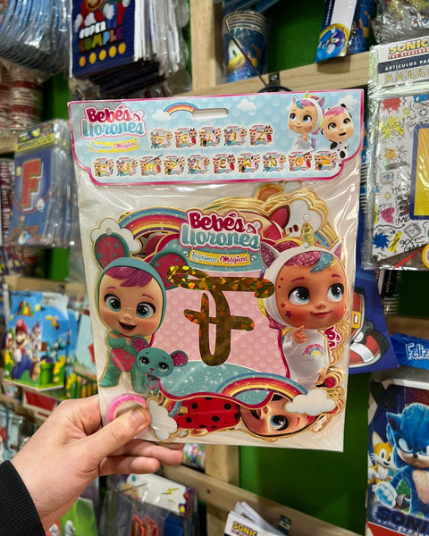Banderin de feliz cumpleaños bebes llorones