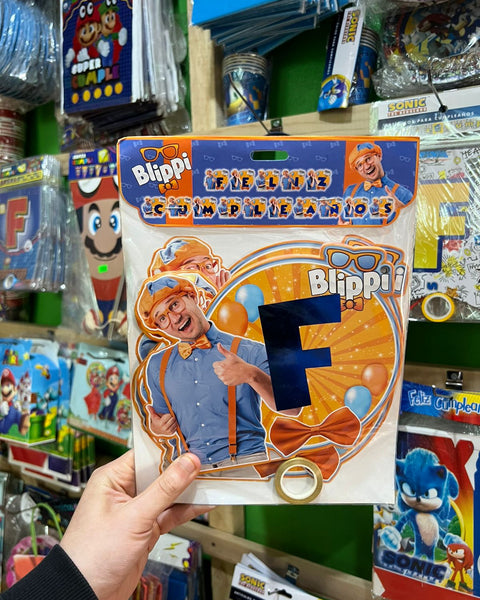 Banderin de feliz cumpleaños Blippi