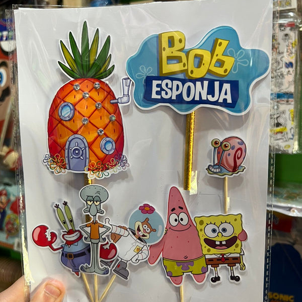 Topper para torta bob esponja