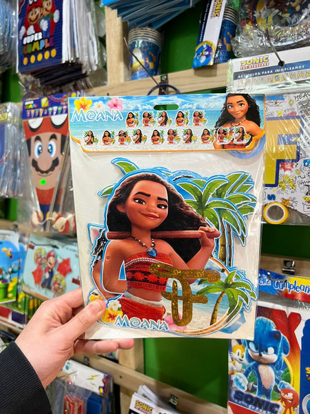 Banderin de feliz cumpleaños Moana