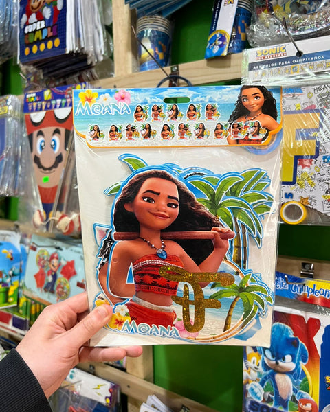 Banderin de feliz cumpleaños Moana