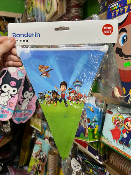 Banderin Triangular Paw patrol