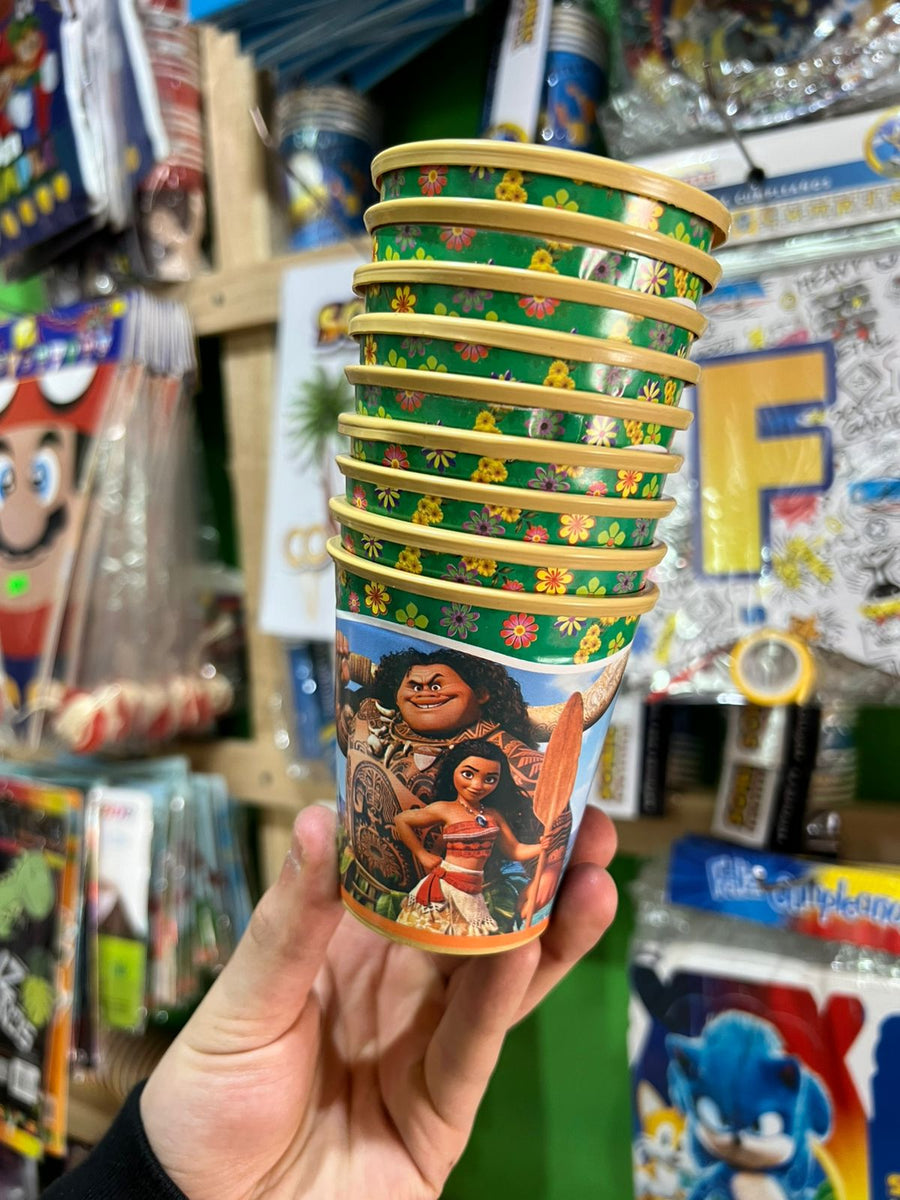 Vasos moana paquete X 6 unidades