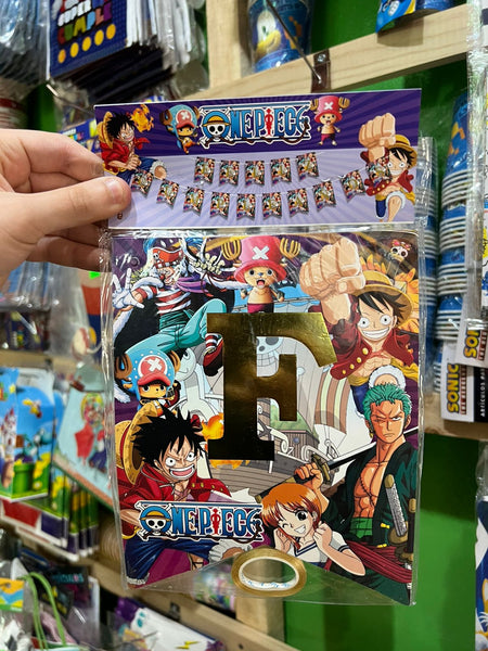 Banderin de feliz cumpleaños one piece