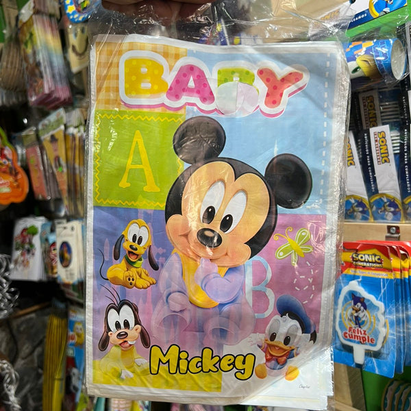 Bolsas de dulces plasticas mickey mouse bebe paquete X 6 unidades