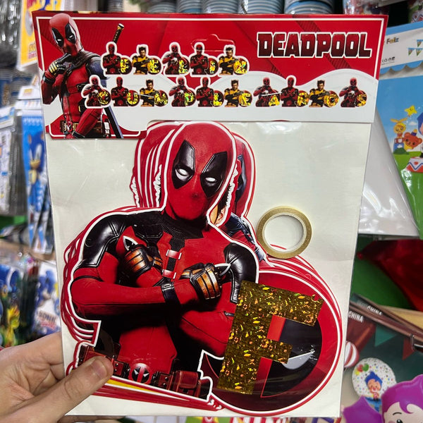 Banderin Feliz cumpleaños Deadpool