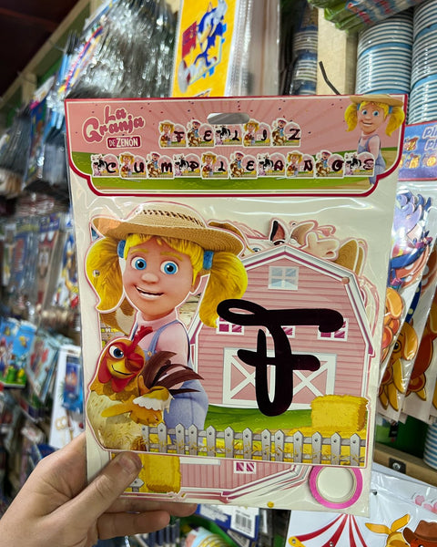 Banderin Feliz cumpleaños Granja de Zenon