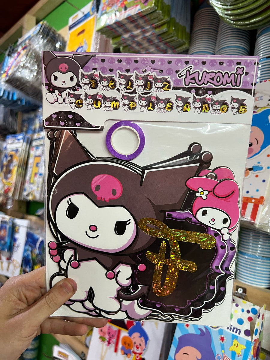 Banderin de Feliz cumpleaños Kuromi