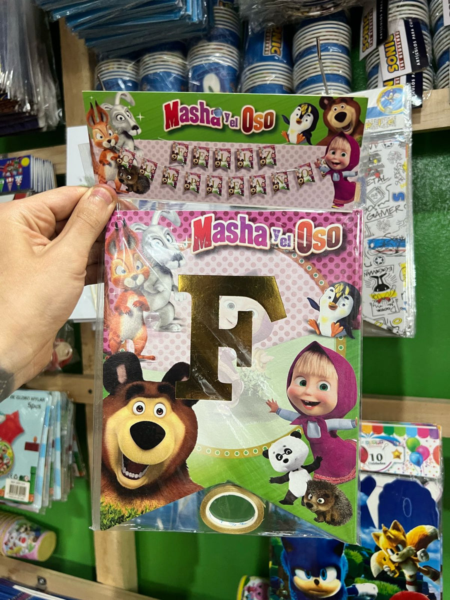 Banderin de cumpleaños Masha y el Oso