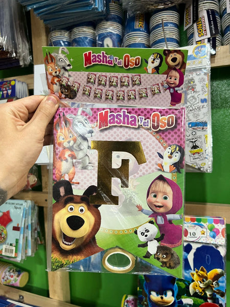 Banderin de cumpleaños Masha y el Oso