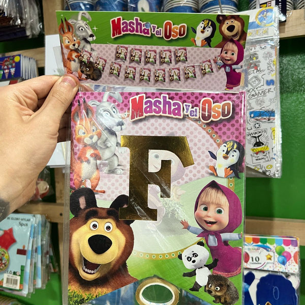 Banderin de cumpleaños Masha y el Oso