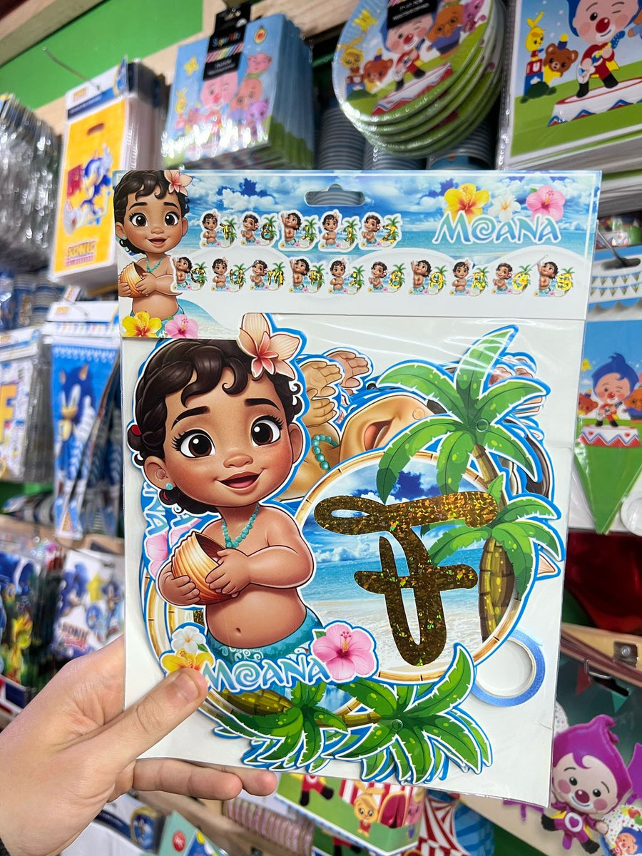 Banderin de feliz cumpleaños Moana