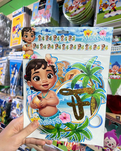 Banderin de feliz cumpleaños Moana