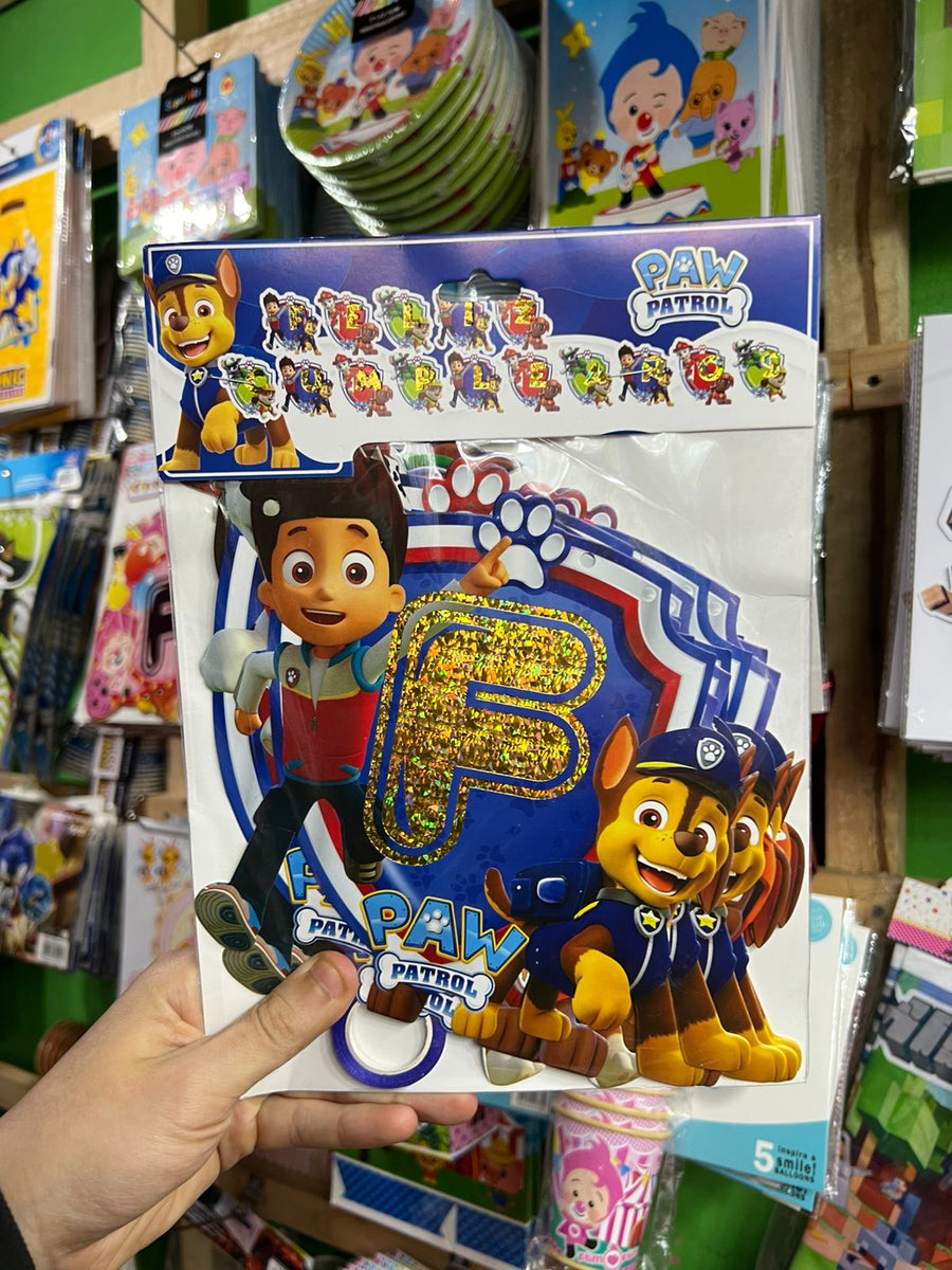 Banderin Feliz cumpleaños Paw patrol