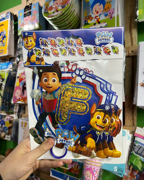 Banderin Feliz cumpleaños Paw patrol