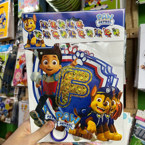 Banderin Feliz cumpleaños Paw patrol