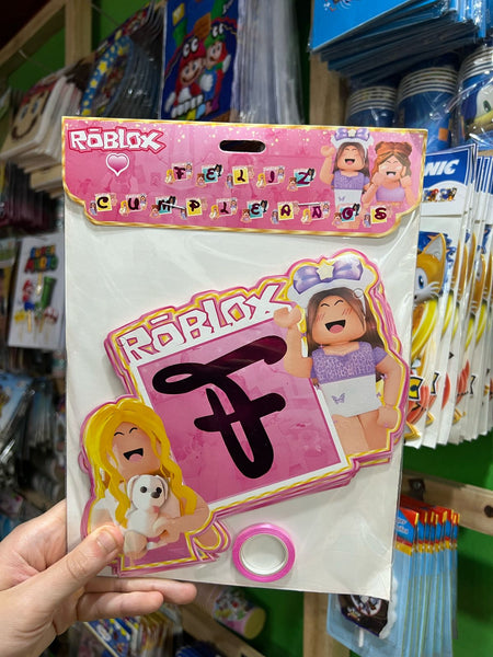 Banderin Feliz cumpleaños Roblox