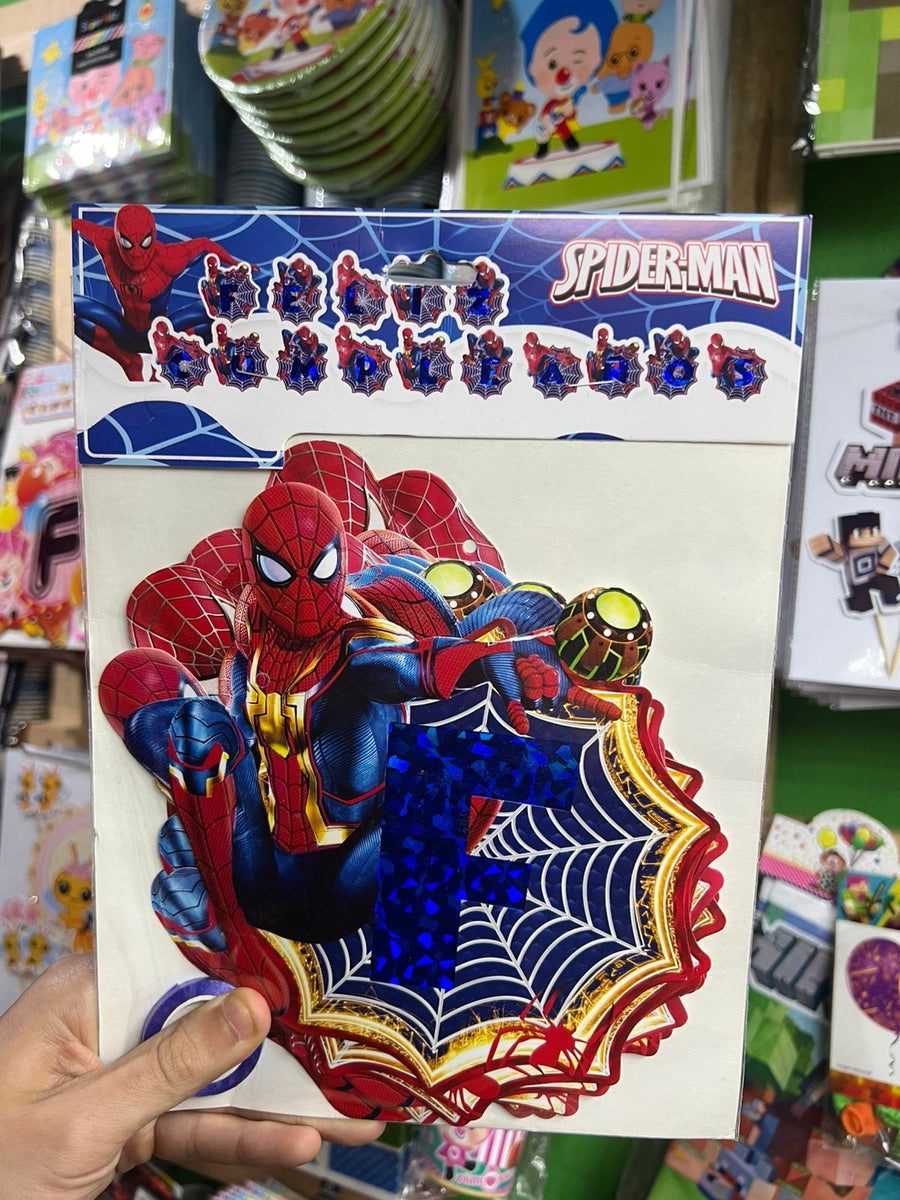 Banderin Feliz cumpleaños Spiderman