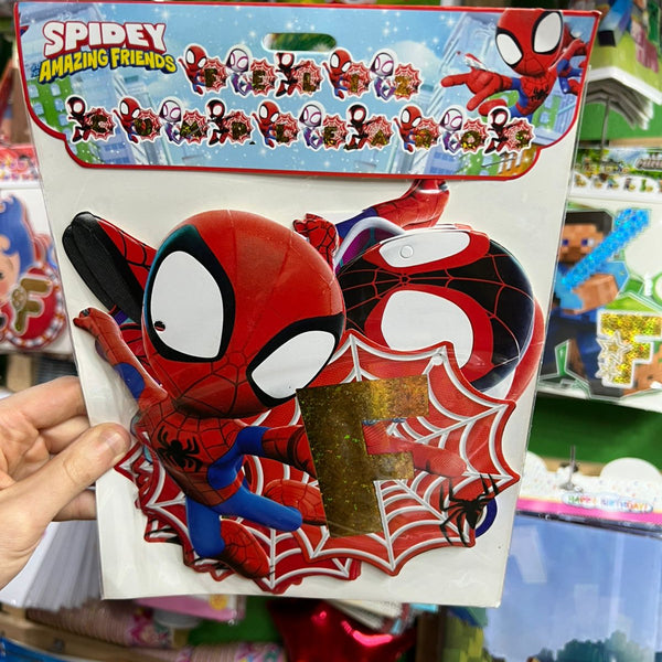 Banderin Feliz cumpleaños Spidey
