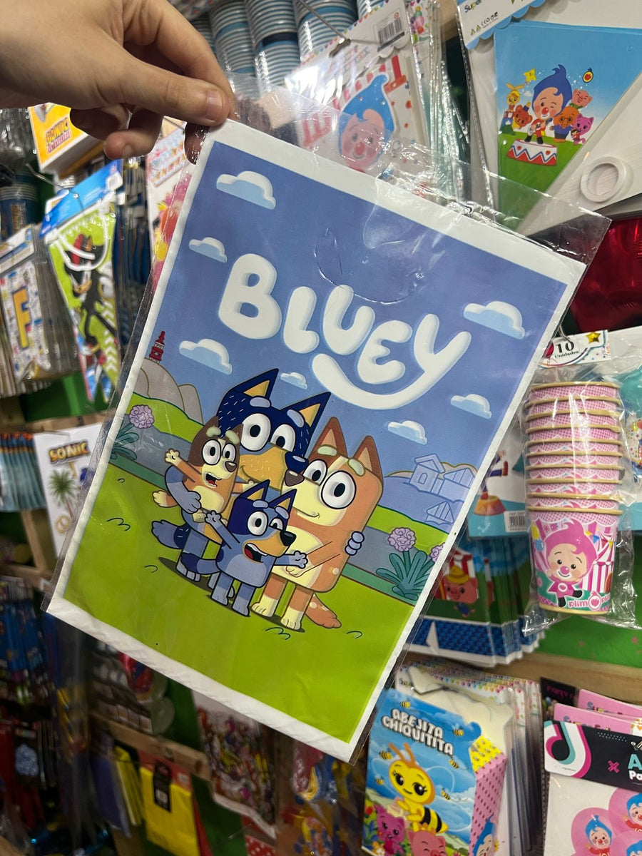 Bolsas de dulces plasticas bluey paquete x 6 unidades