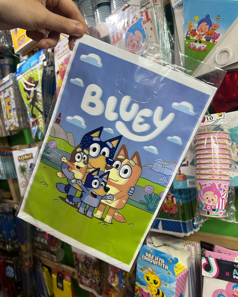Bolsas de dulces plasticas bluey paquete x 6 unidades