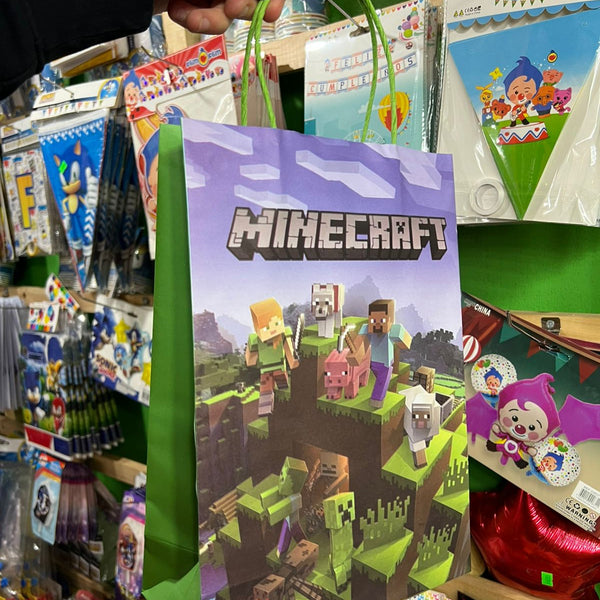 Bolsas de dulces papel Minecraft paquete X 6 unidades