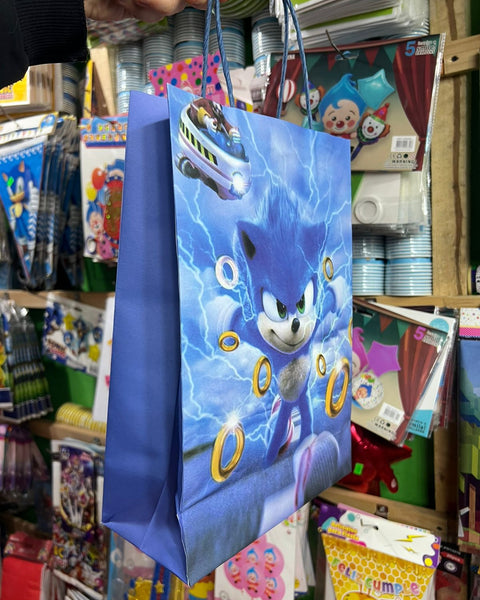 Bolsas de dulces papel sonic paquete X 6 unidades