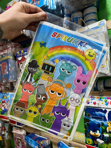 Bolsas de dulces plasticas Sprunki paquete x 6 unidades