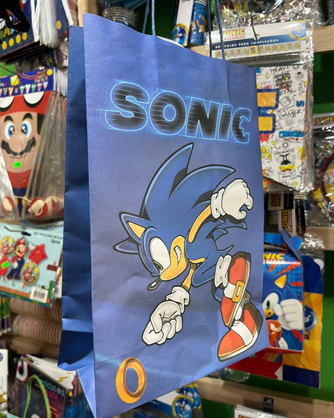 Bolsas de dulces papel sonic paquete X 6 unidades