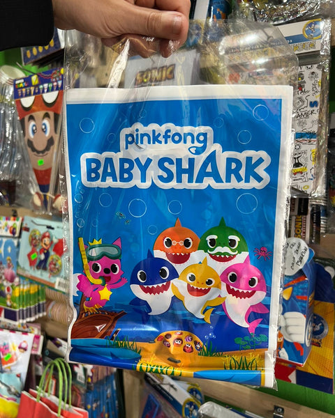 Bolsas de dulces plasticas baby shark paquete X 6 unidades