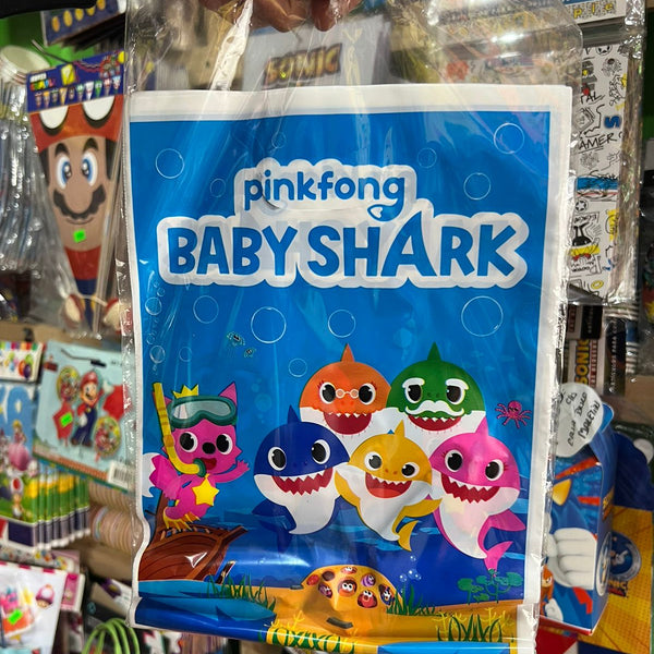 Bolsas de dulces plasticas baby shark paquete X 6 unidades
