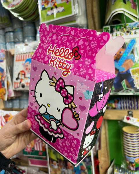 Cajas para sorpresas Hello kitty paquete X 6 unidades