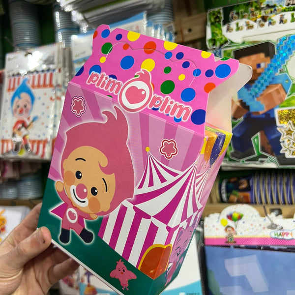 Cajas para sorpresas payaso plim plim paquete X 6 unidades