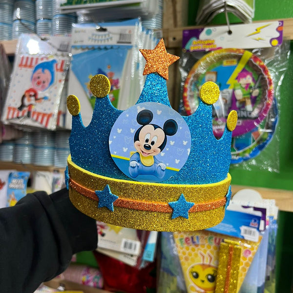 Corona festejado Mickey bebe