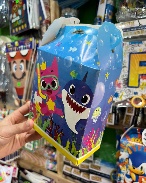 Cajas para sorpresas baby shark paquete X 6 unidades