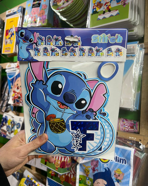 Banderin de feliz cumpleaños lilo y stich