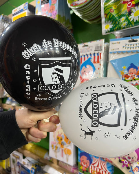 Globos latex impresos colo colo paquete X 12 unidades